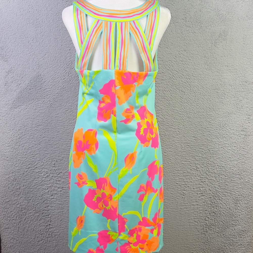 Gretchen Scott Dress Womens Medium Multicolor Floral Sleeveless Preppy Active - Picture 3 of 8